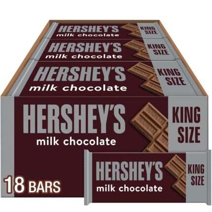 HERSHEY'S Milk Chocolate King Size, Candy Bars, 2.6 oz (18 Count)