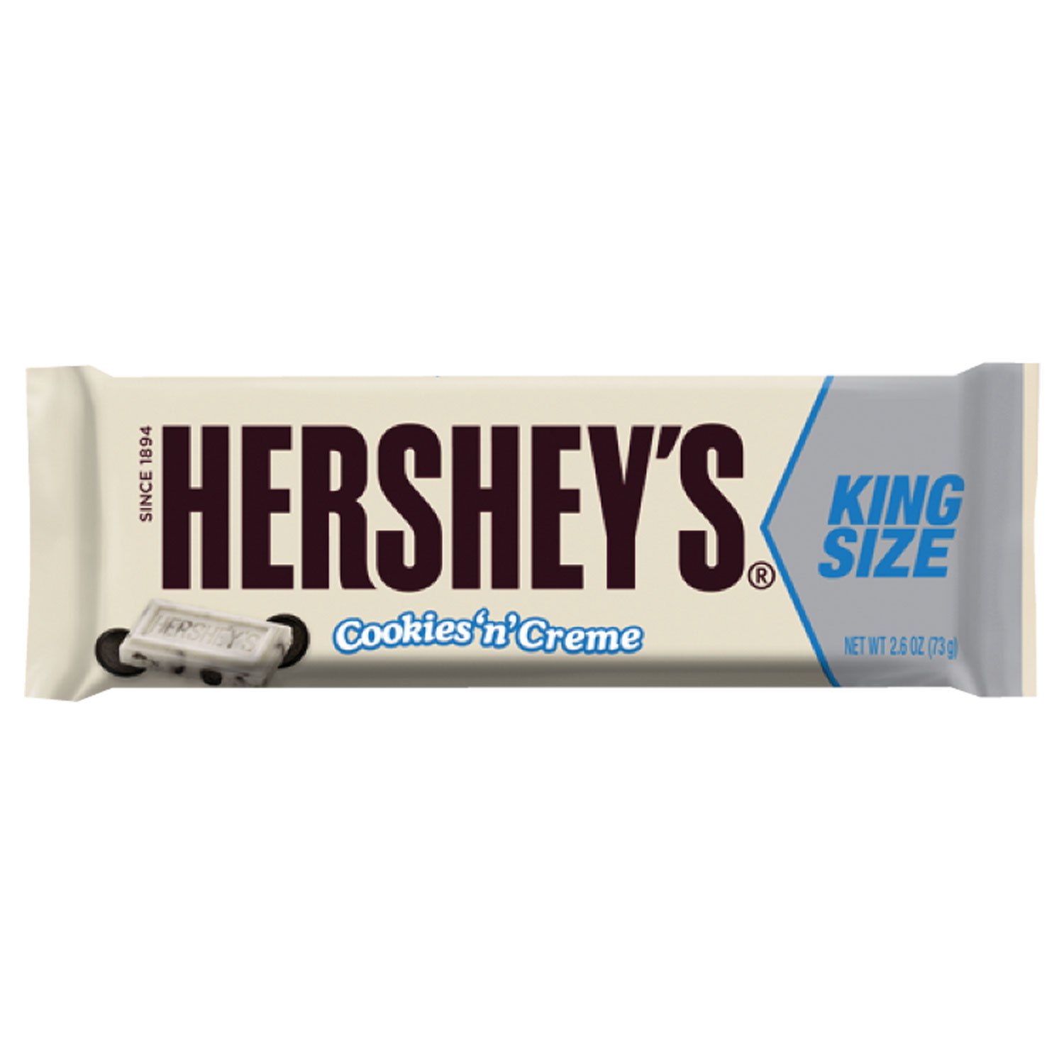 Version 1.0.0 HERSHEY'S Cookies 'n' Creme Candy Bar, King Size (Pack of 18) - Image 1