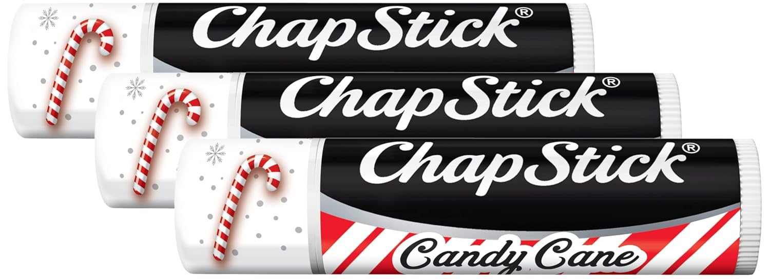 51aeuYoe6wL._SL1500_.jpg ChapStick Candy Cane Peppermint Lip Balm Tube, Candy Cane Lip Balm and Lip Moisturizer for Lip Care - 0.15 Oz (Pack of 3) - Image 1