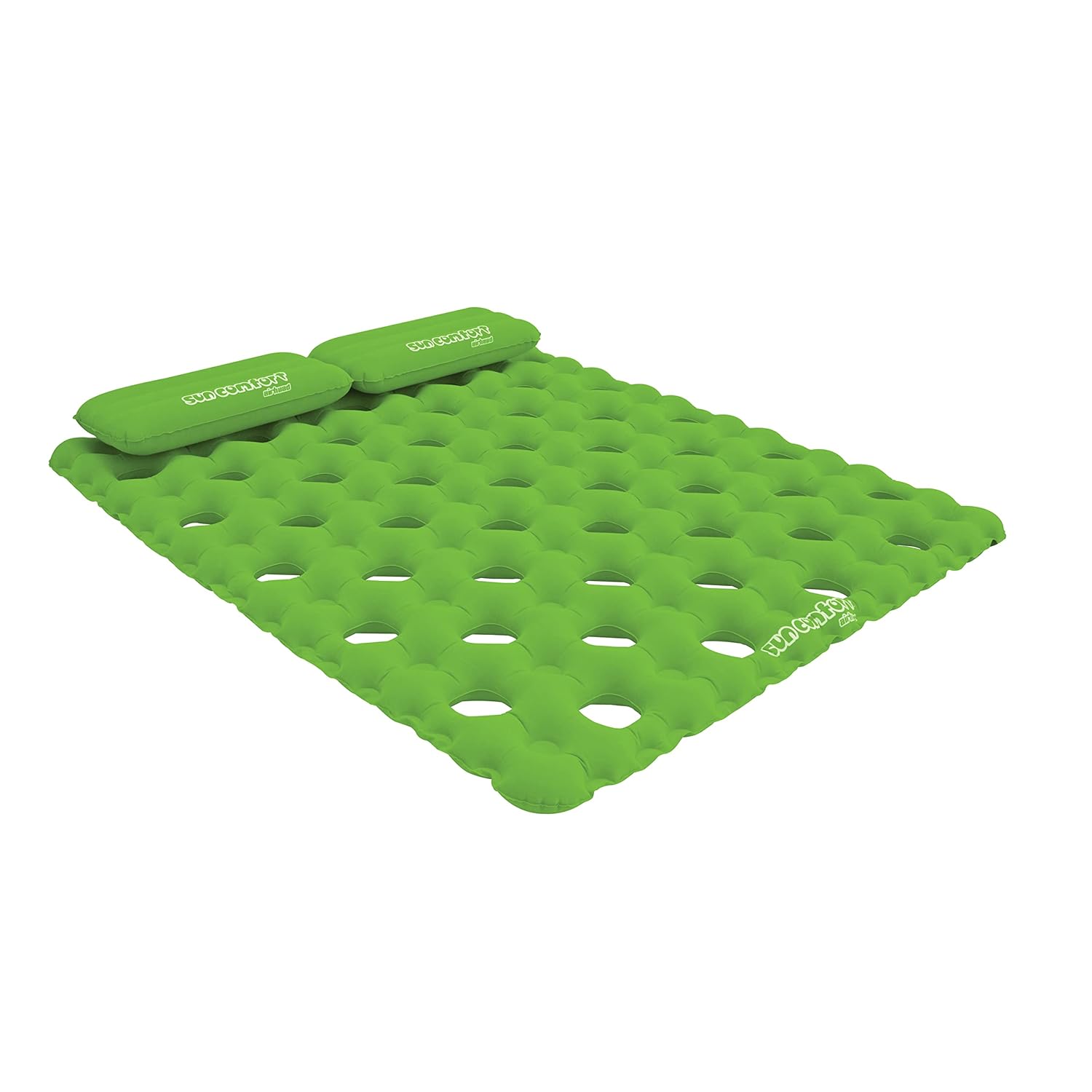 51n5vgyTc4L._SL1500_.jpg Airhead SUN COMFORT COOL SUEDE Double Pool Mattress, Lime (AHSC-016) - Image 1