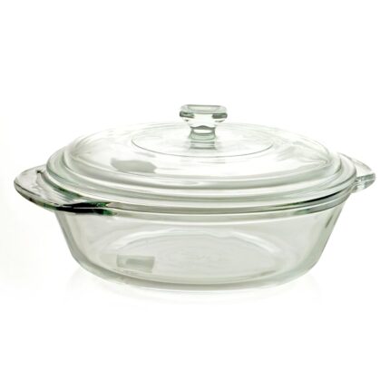 Anchor Hocking Fire-King Casserole Baking Dish with Lid, Glass, 2-Quart